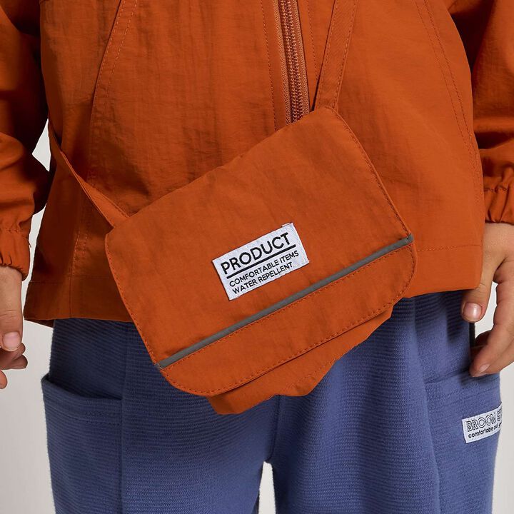[School-Ready] [Water-Repellent, Anti-Stain, Durable, UV] Detachable Pocket (with Reflective Sheet),Dark orange, medium image number 0