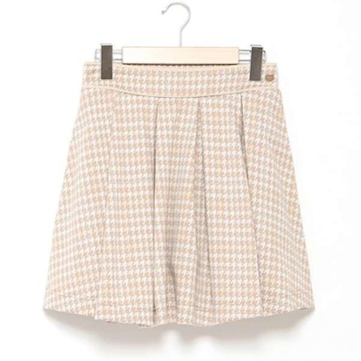 Houndstooth Jacquard Skirt Pants,Mocha tea, medium image number 2
