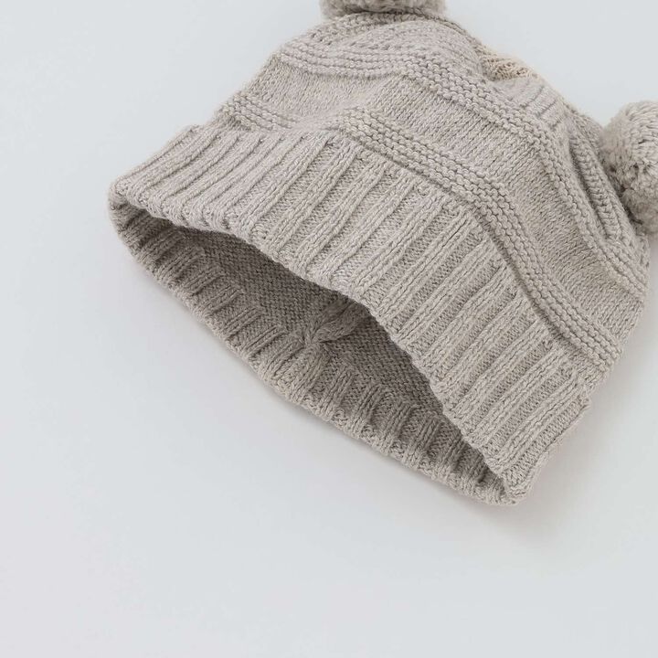 Organic Pom-Pom Hat [Made in Japan],Light gray, medium image number 2