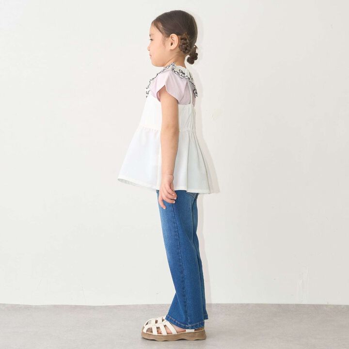 [With Side Pockets] Peplum Bustier for Girls [Kids' Clothing],Dark orange, medium image number 13
