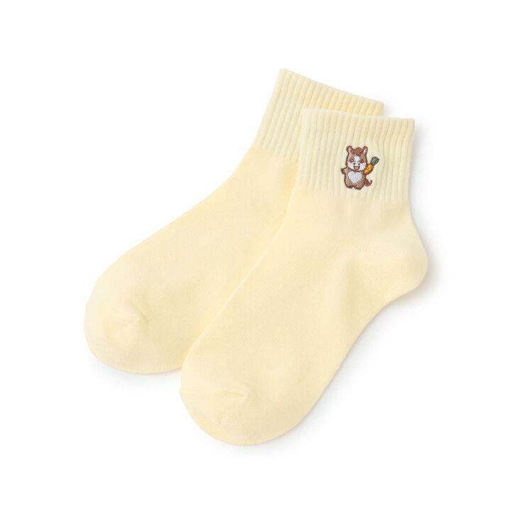 Horse Embroidery Ankle-Length Socks,Emerald green, medium image number 6