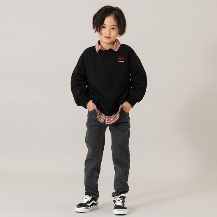 [Matching with Dad Outfit] [365D.] Sweatshirt City Icon Embroidered Wide Pullover,Yellow, medium image number 10
