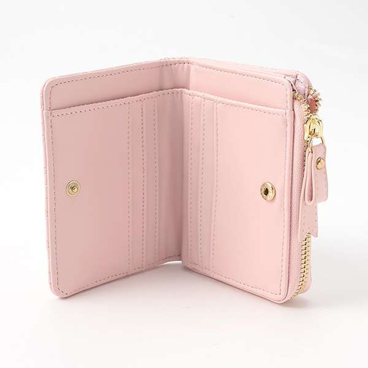 Heart Quilt Frill Wallet,Light pink, large image number 5