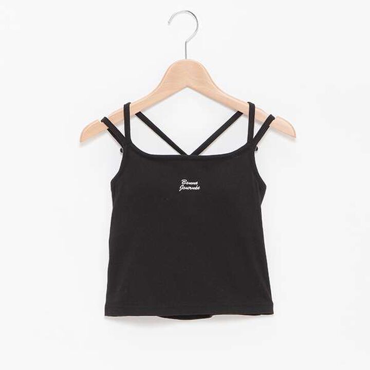 Cup-Style Black Cross Camisole,Red, medium image number 4