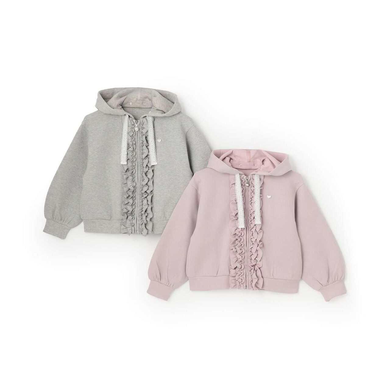 Lame Cardboard Frill Zip Parka,Pink, large image number 10