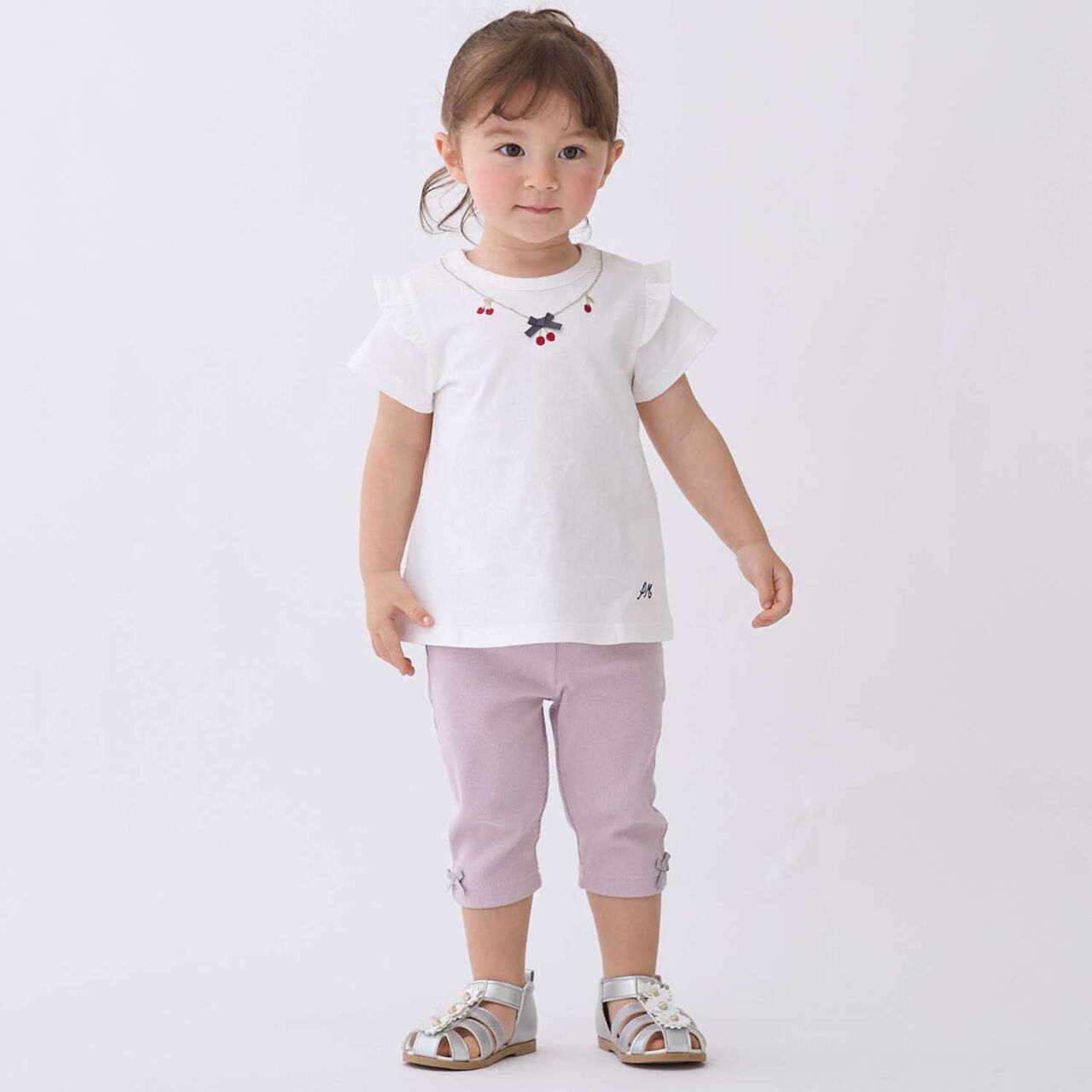 Affordable Girls Short Sleeve T-Shirt,Off white, large image number 2