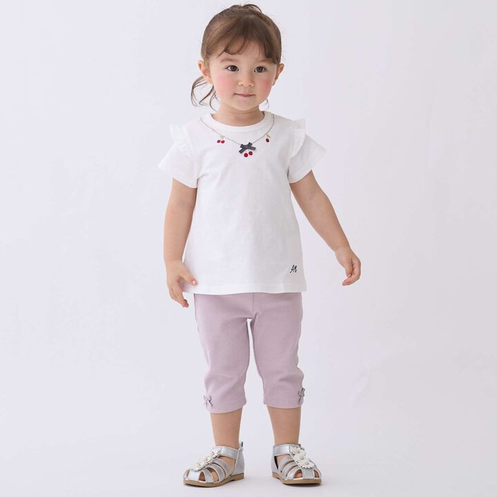 Affordable Girls Short Sleeve T-Shirt,Off white, medium image number 2