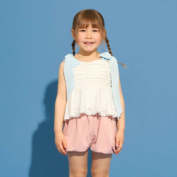 [SWIM] [UV Protection] Lace Top & Balloon Pants Separate Swimsuit,Off white, medium image number 0