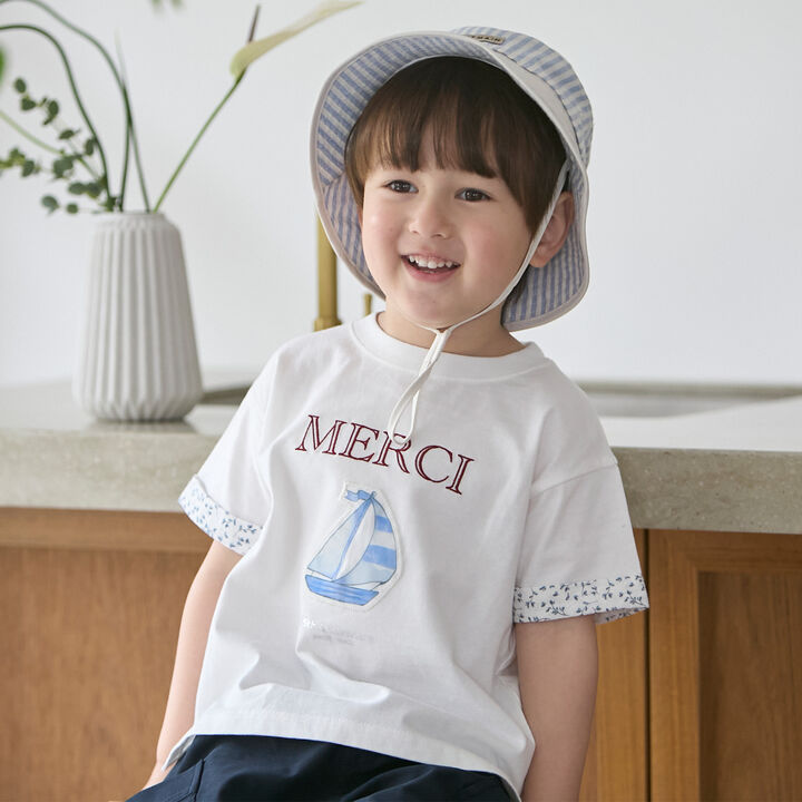 [Parent-Child Matching] [Cool Touch] 15th MERCI Short-Sleeve T-Shirt,Pearl white, medium image number 5