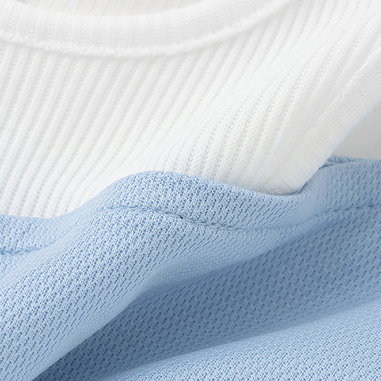 [Stain-resistant and Water-repellent] Layered Look T-Shirt [Barbie],Sax blue, large image number 7