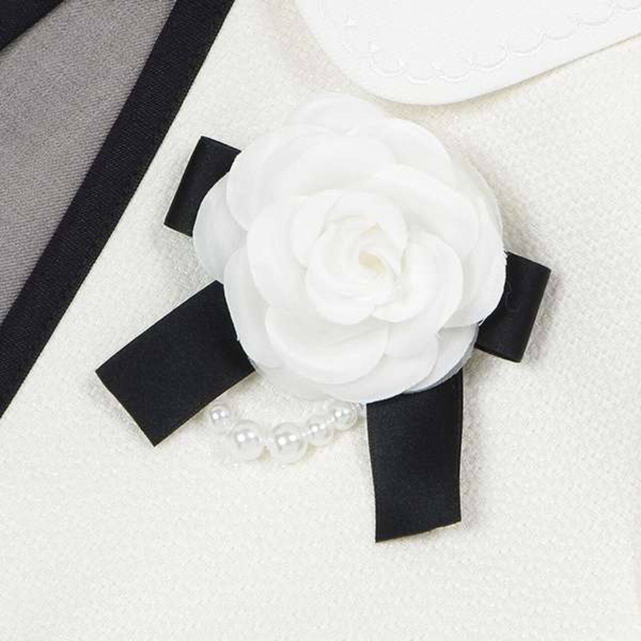 Pleated Dress & Piping Jacket Set,Navy, large image number 17