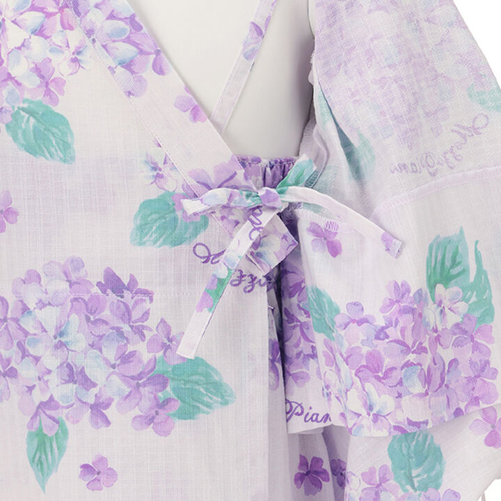Watercolor Hydrangea Pattern Yukata,Light blue, medium image number 3
