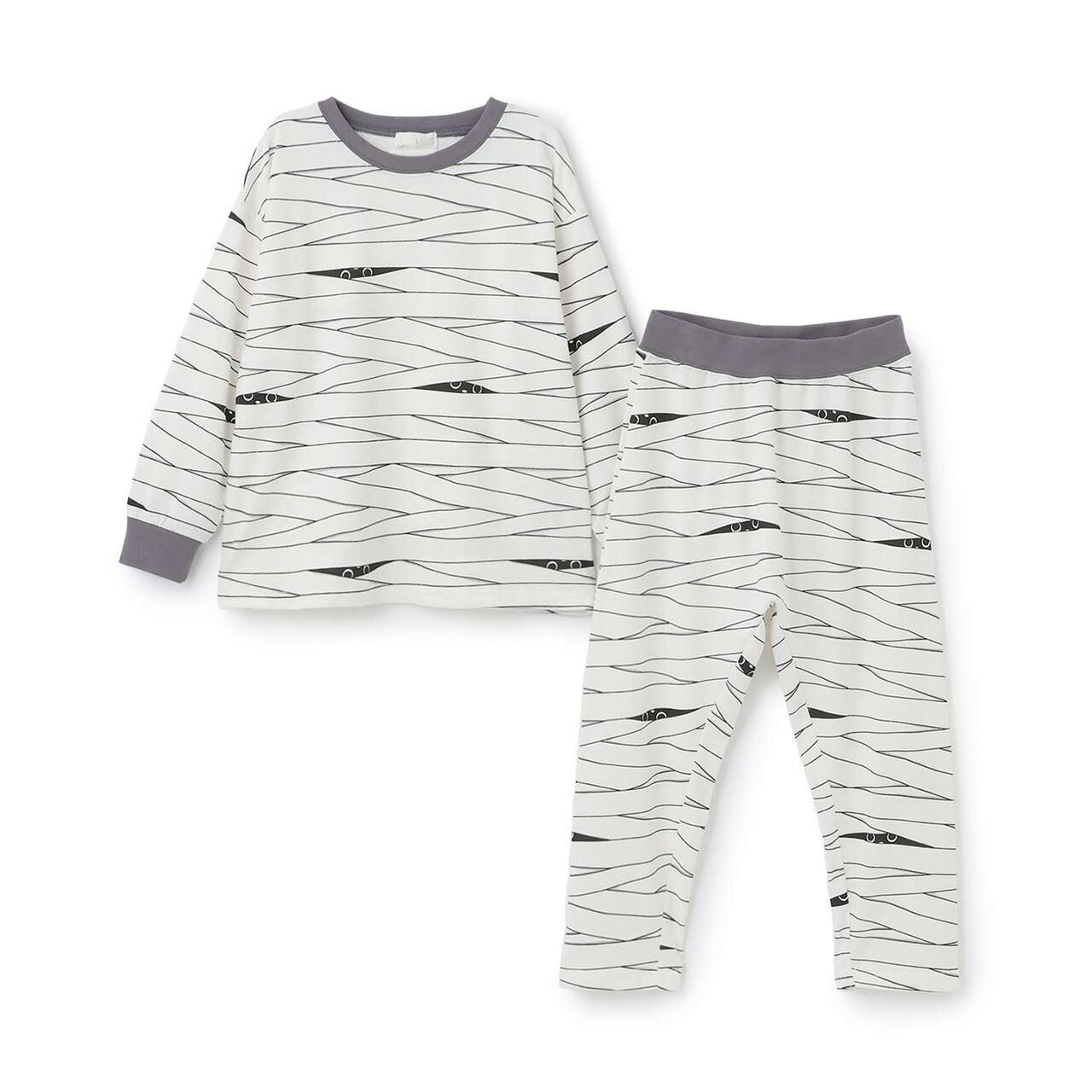 [Halloween] Phosphorescent Muteki Jersey Bone & Mummy Assortment Outfit Set,Ivory, large image number 16