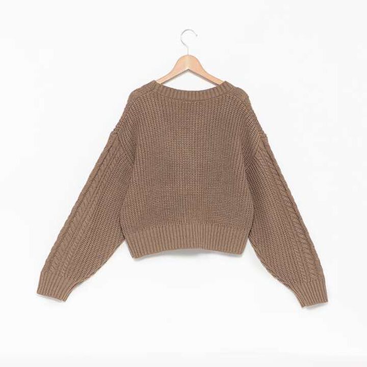 Washable Cable Knit Cardigan,Ivory, medium image number 15