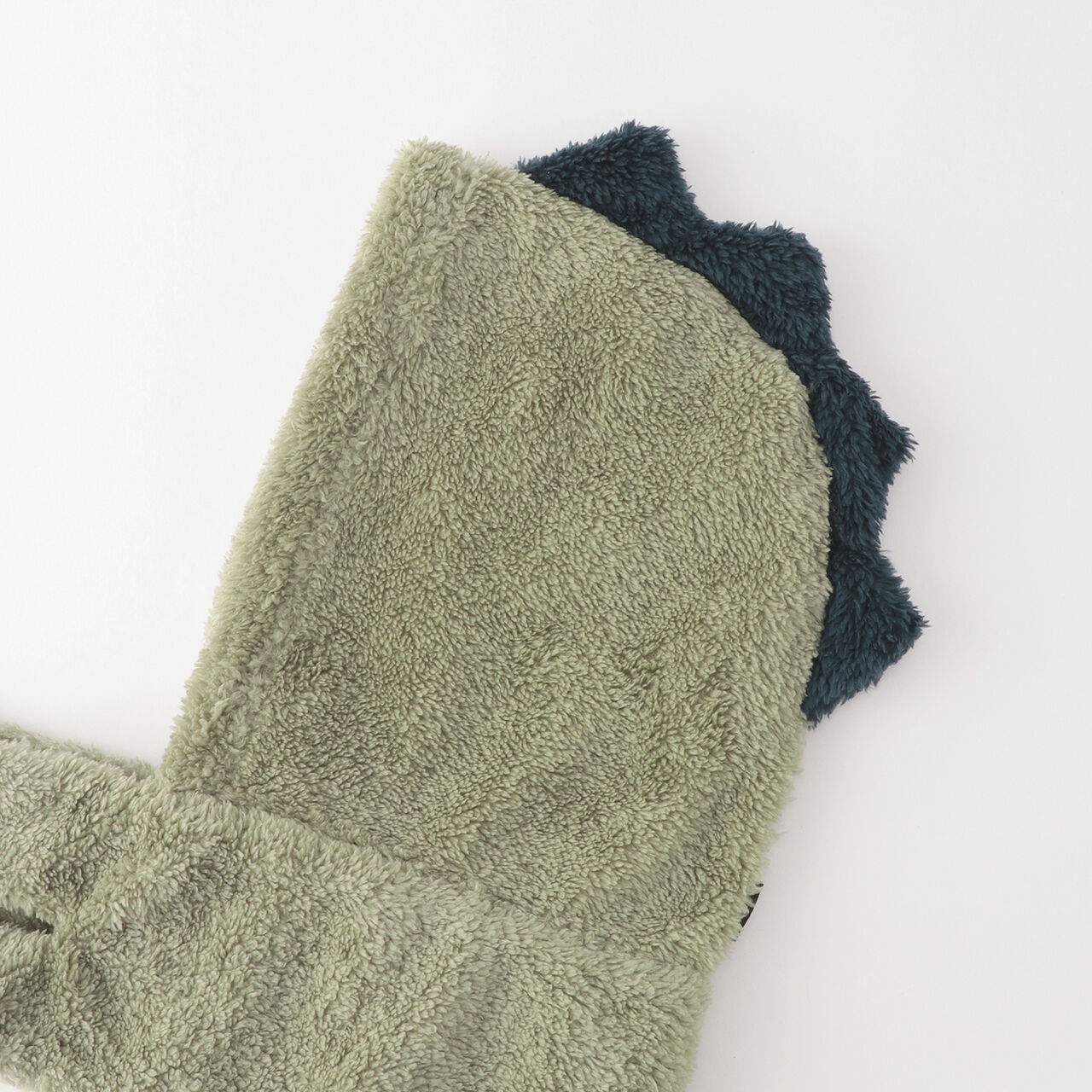 Mendako/Dinosaur Hooded Scarf,Khaki, large image number 2