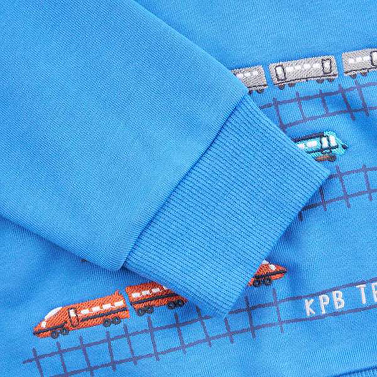 KPBOY Train Embroidery Mini Fleece Set (80-120),Blue, large image number 10