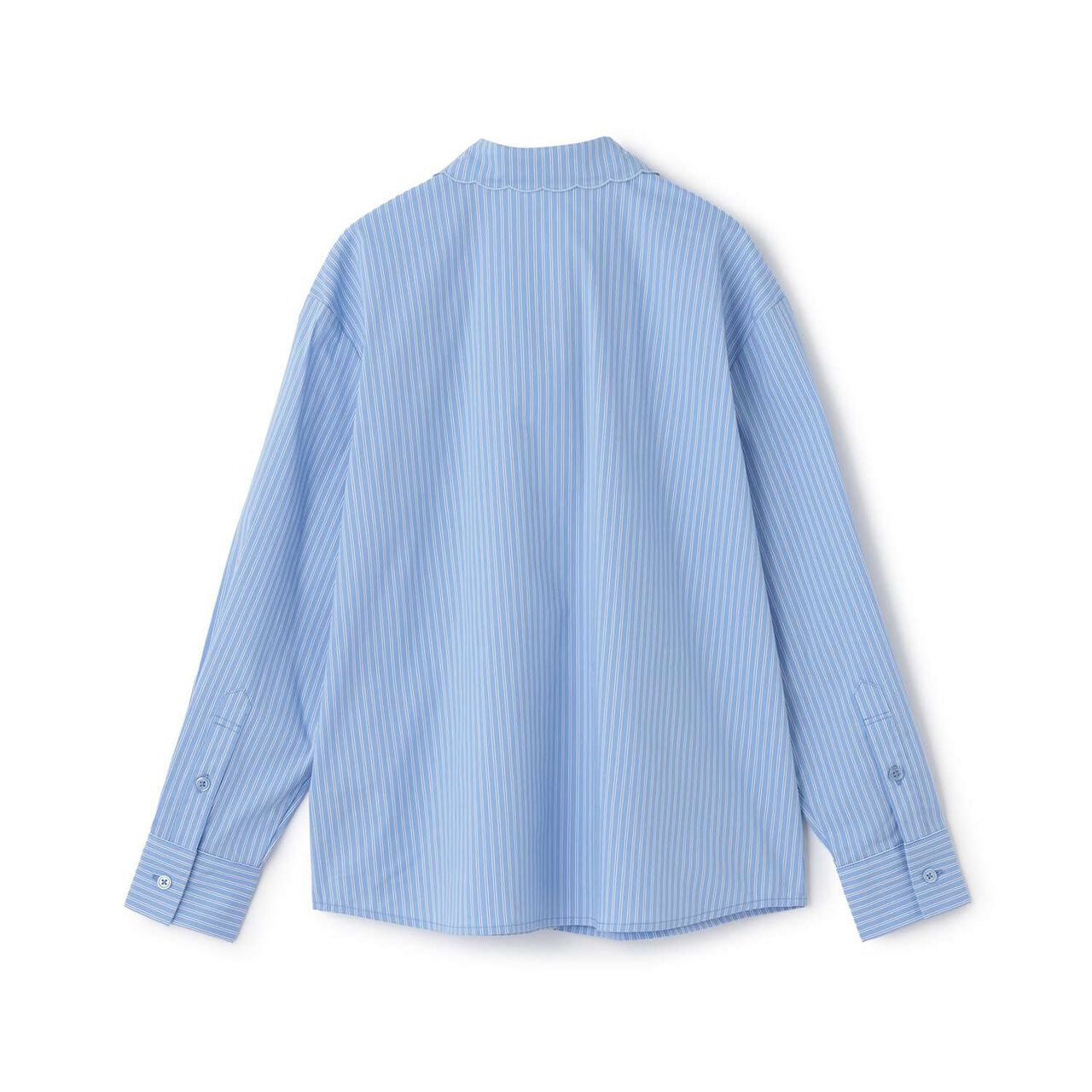 Lace Collar Bow Tie Blouse,White, large image number 1