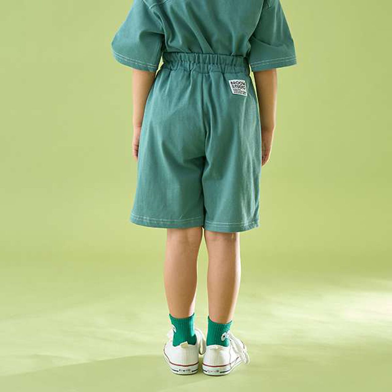 [Coordinatable Setup] [Kaiteki Tenjiku] Contrast Stitching 5-Length Pants,Deep blue, large image number 18