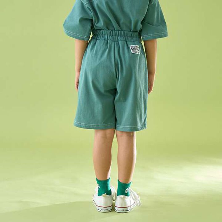 [Coordinatable Setup] [Kaiteki Tenjiku] Contrast Stitching 5-Length Pants,Deep blue, medium image number 18