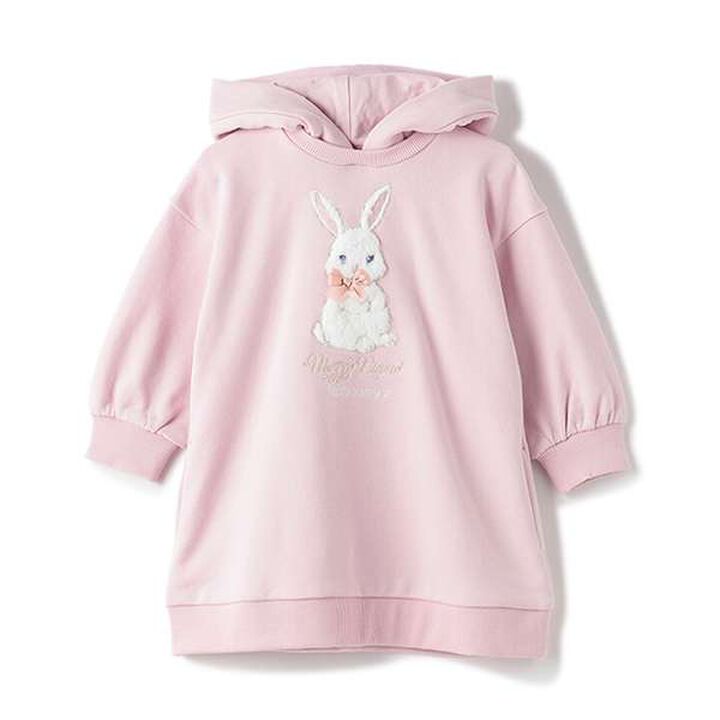 Animal Motif Hoodie One-Piece Dress,Lavender, medium image number 16