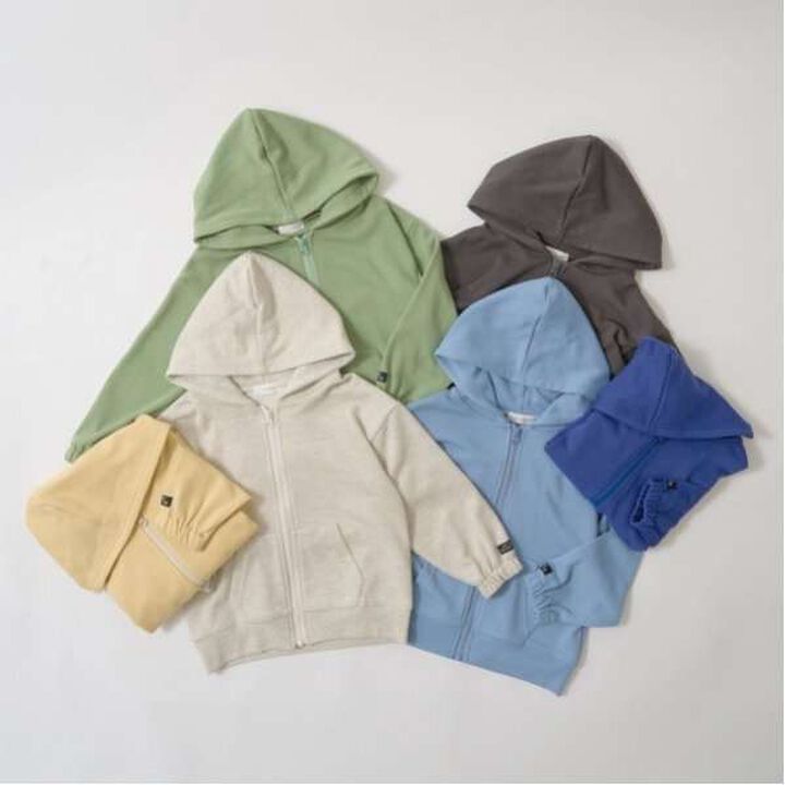 Versatile Drop Simple Zip Hoodie,Charcoal gray, medium image number 1