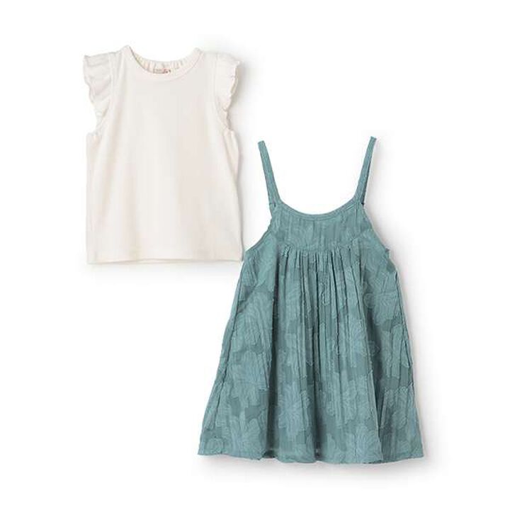 [Link] Jacquard Camisole Dress Set,Turquoise, medium image number 7