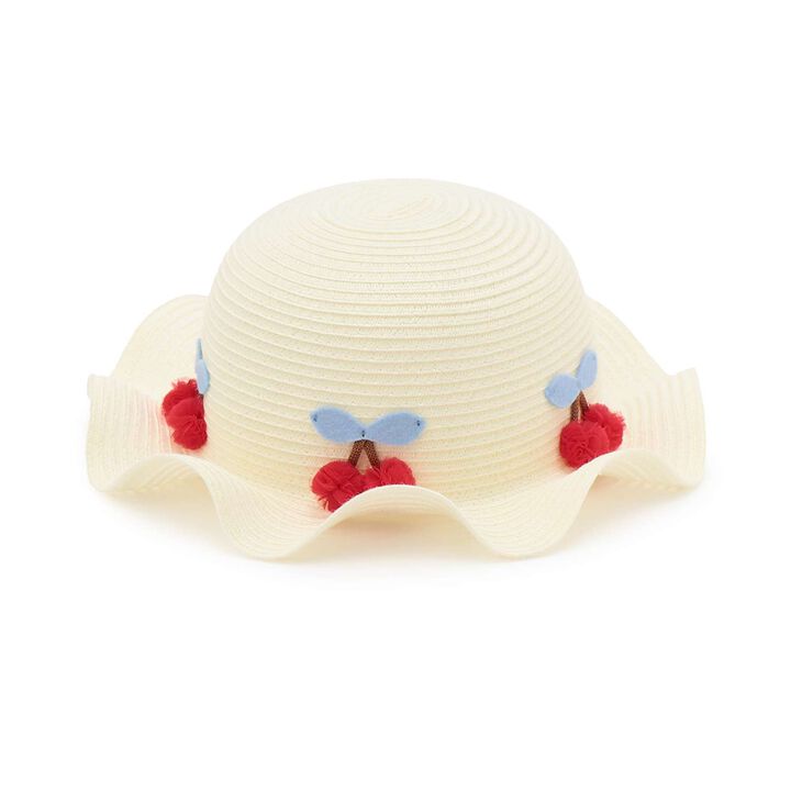 Washable Cherry Hat,Pearl white, medium image number 7