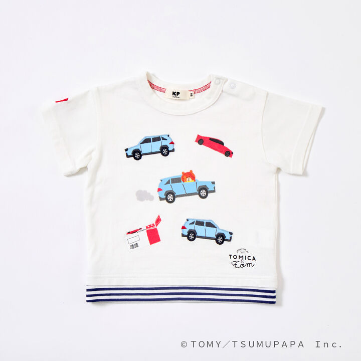 Tomica and Tom Car Appliqu&eacute; T-Shirt,Off white, medium image number 5