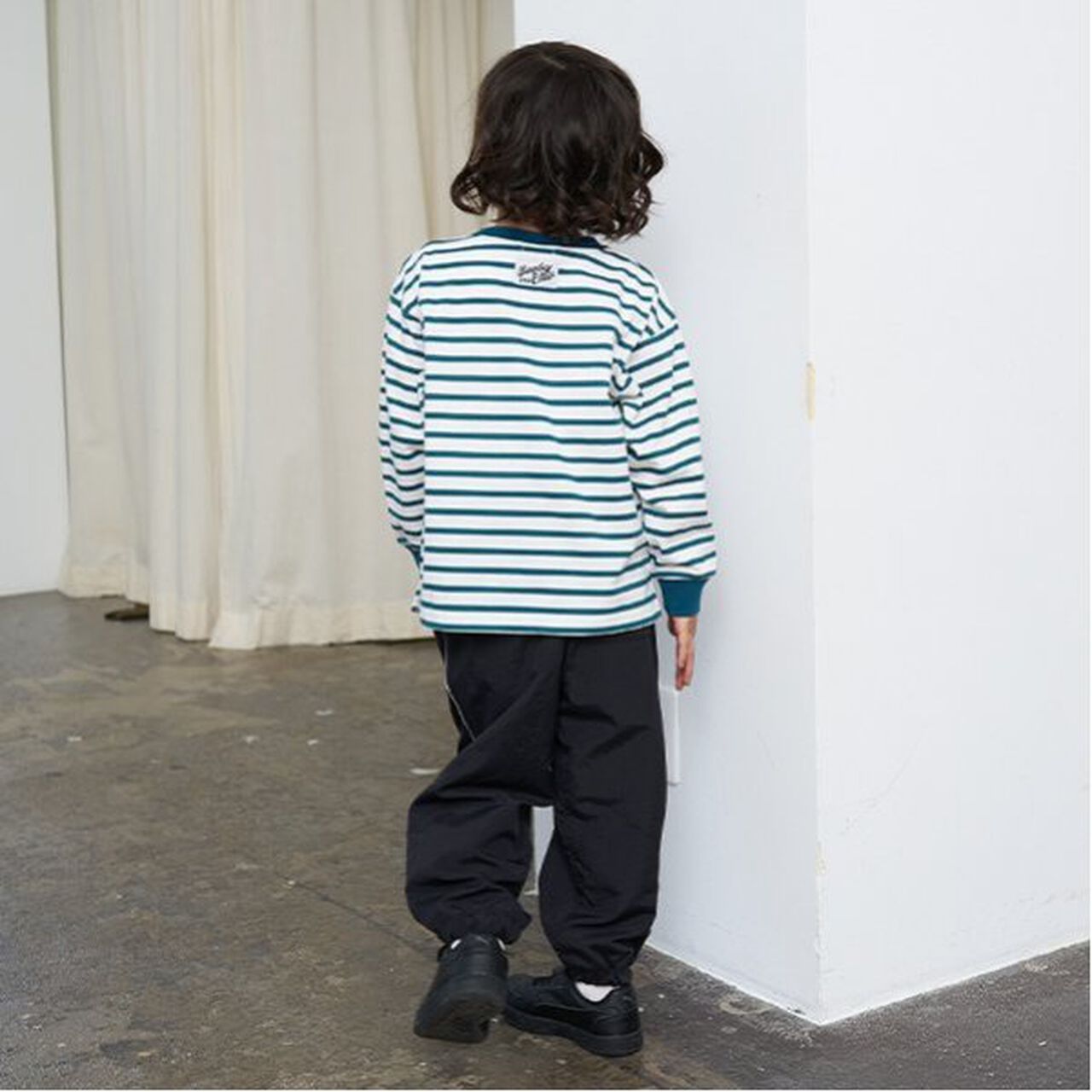 [Comfortable Jersey] Stripe Long-Sleeve T-Shirt,Mustard, large image number 3