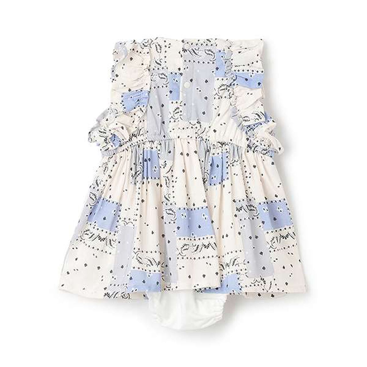 [Link] Floral Shirred One-Piece Dress (Baby Size),Light beige, large image number 10