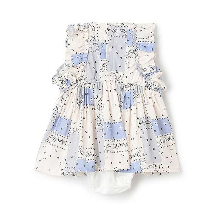 [Link] Floral Shirred One-Piece Dress (Baby Size),Light beige, medium image number 10