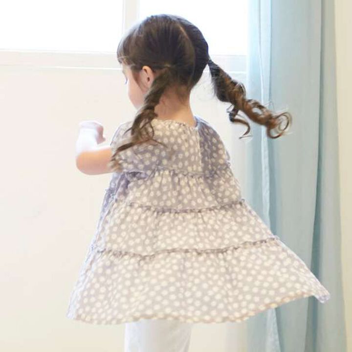 Smile Series Crinkled Tunic (Kids),Light gray, medium image number 8