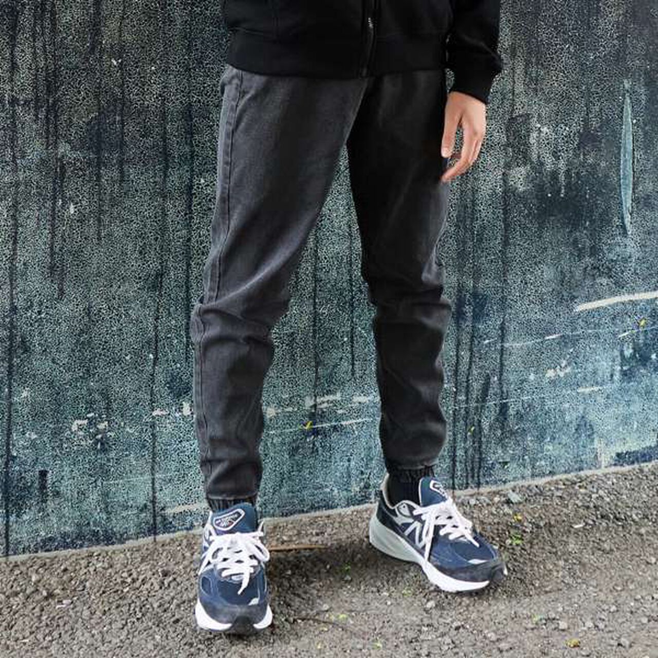 Stretch Denim Jogger Pants,Deep blue, large image number 17