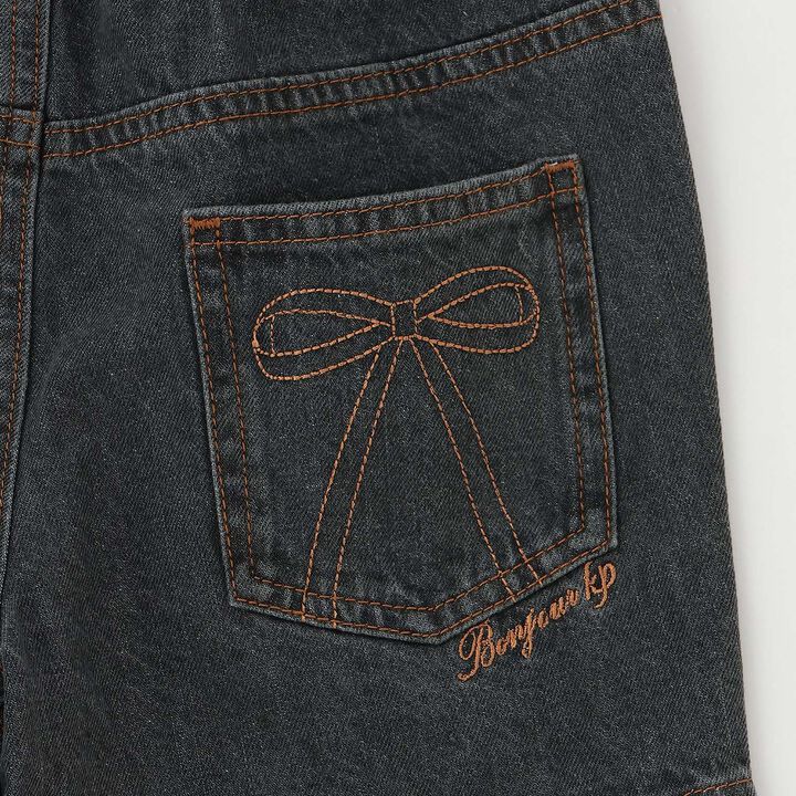 Rhinestone Denim Shorts,Navy, medium image number 6