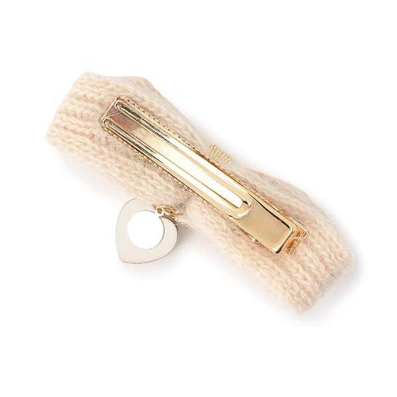 Ribbon Heart Hair Clip,Light pink, large image number 1