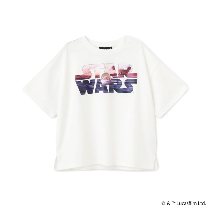 [STAR WARS] Stain Resistant Quick-Dry UV Logo Print Kaiteki Tenjiku Big T-Shirt,Black, medium image number 1