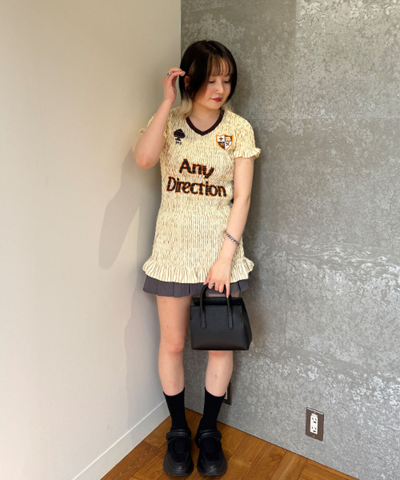 Gathered Logo One-Piece Dress,Pink, large image number 13