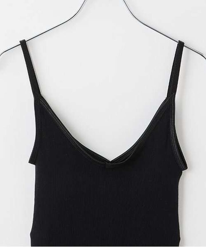 [PALM] Ribbed Camisole,Black, medium image number 2
