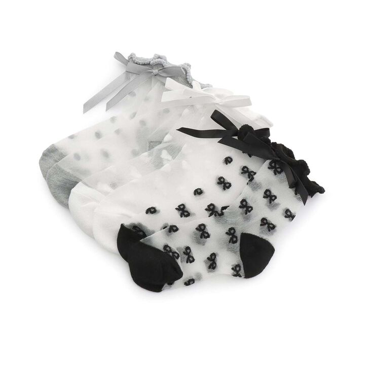 Sheer Crew Socks,Off white, medium image number 6