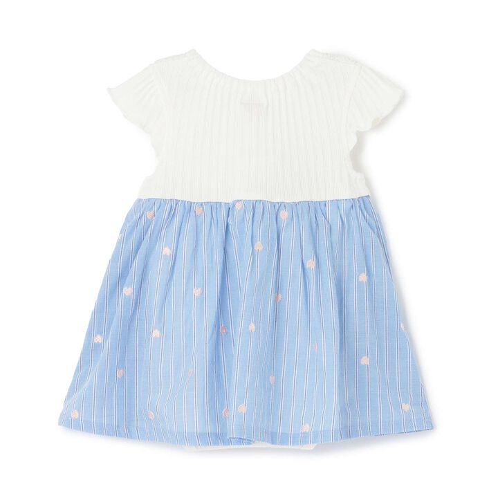 Link Heart Embroidery OP Romper,Light pink, medium image number 1