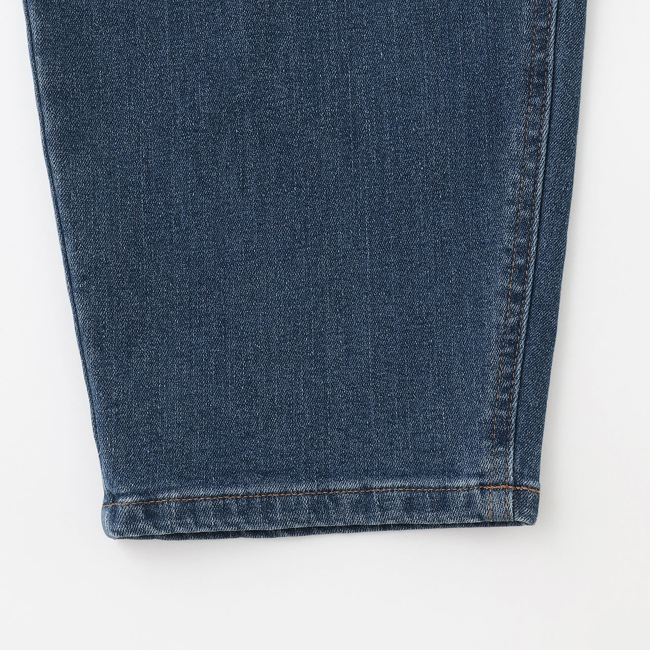 [Tomo Denim] Warm Curved Denim Pants,Black, large image number 7