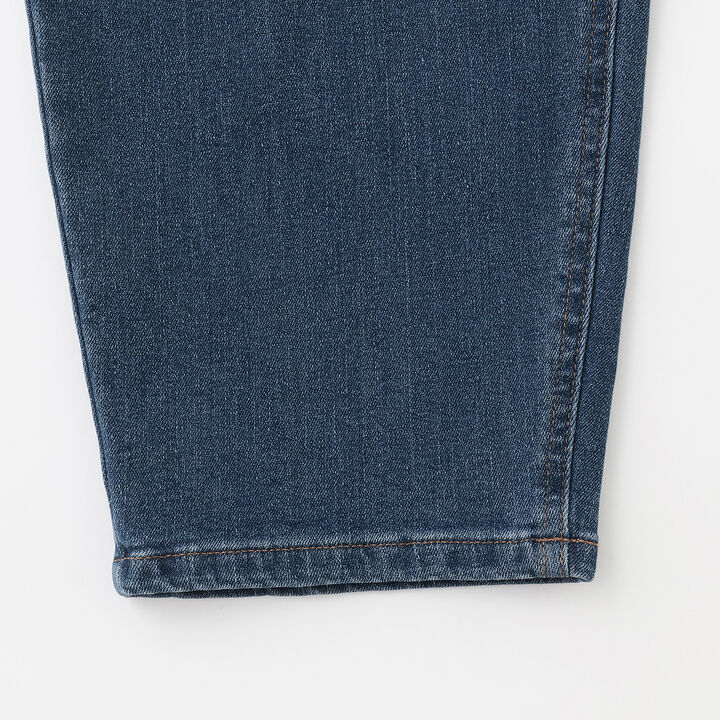 [Tomo Denim] Warm Curved Denim Pants,Black, medium image number 7