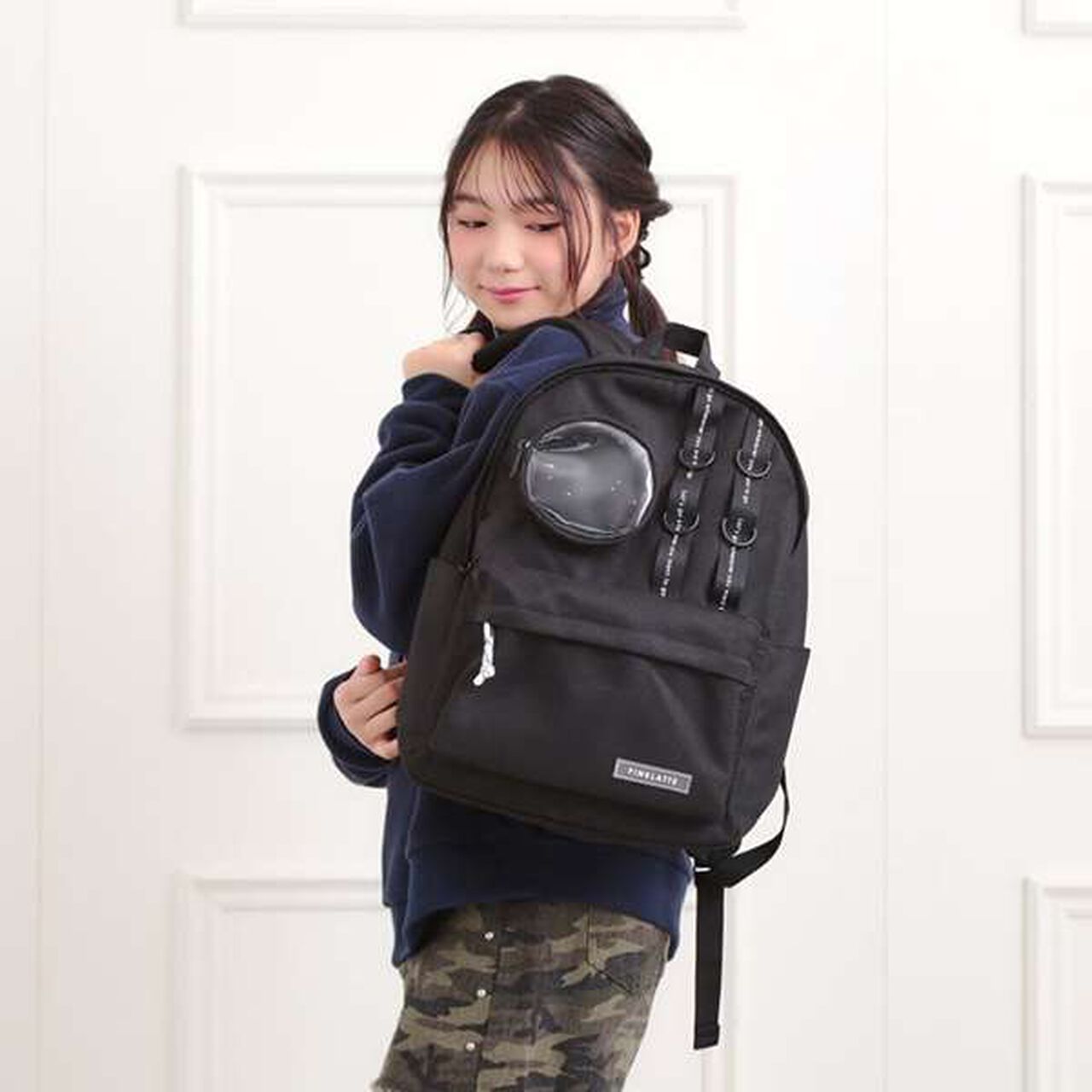 Mall-Style Multi-Pocket Backpack,Black, large image number 0