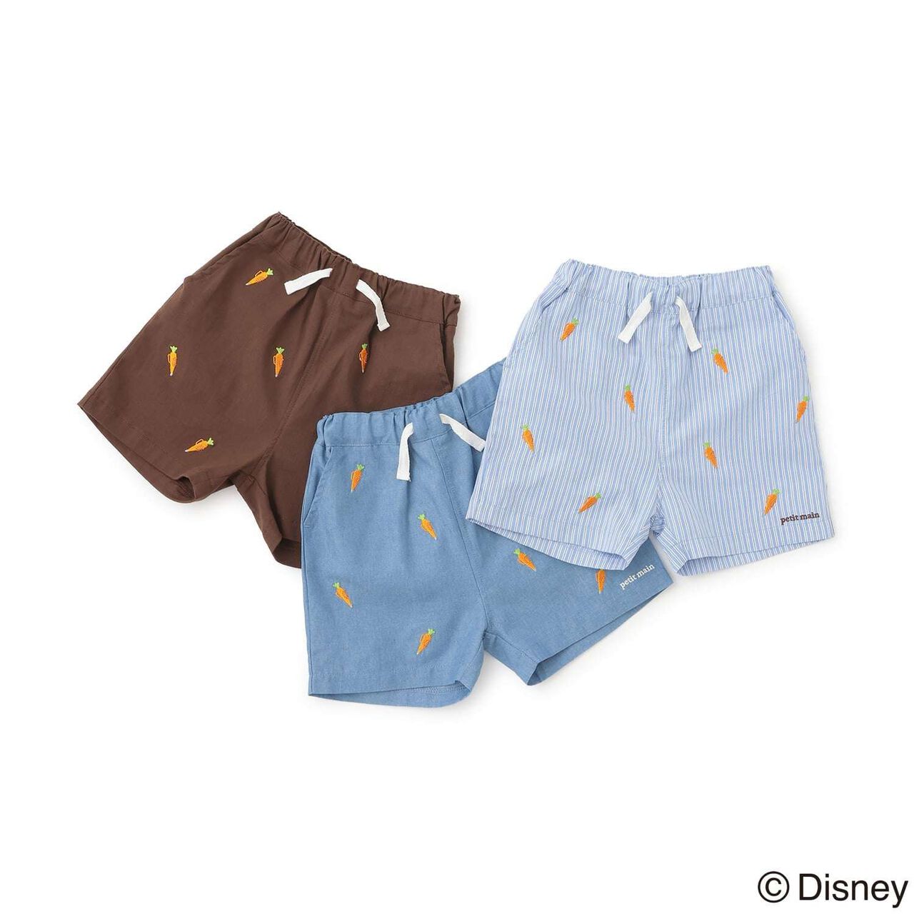 [Zootopia] Embroidered Half Pants,Sax blue, large image number 16