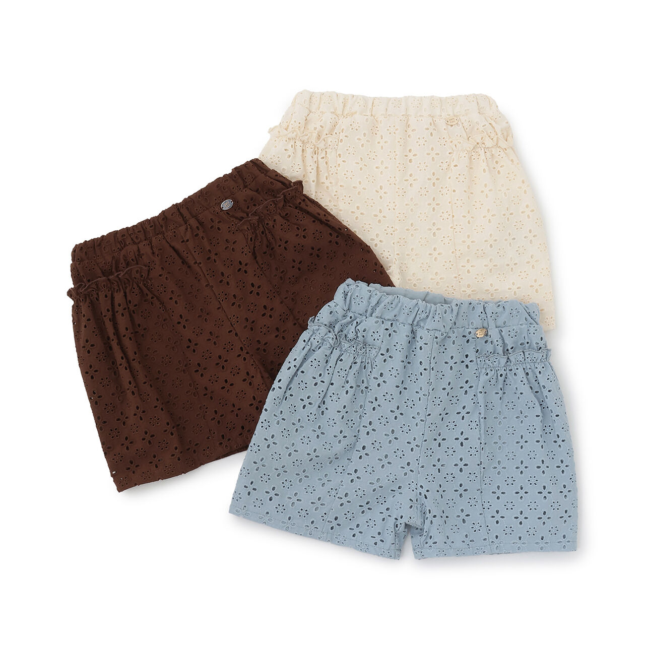 Side Gathered Lace Shorts,Orange, large image number 21
