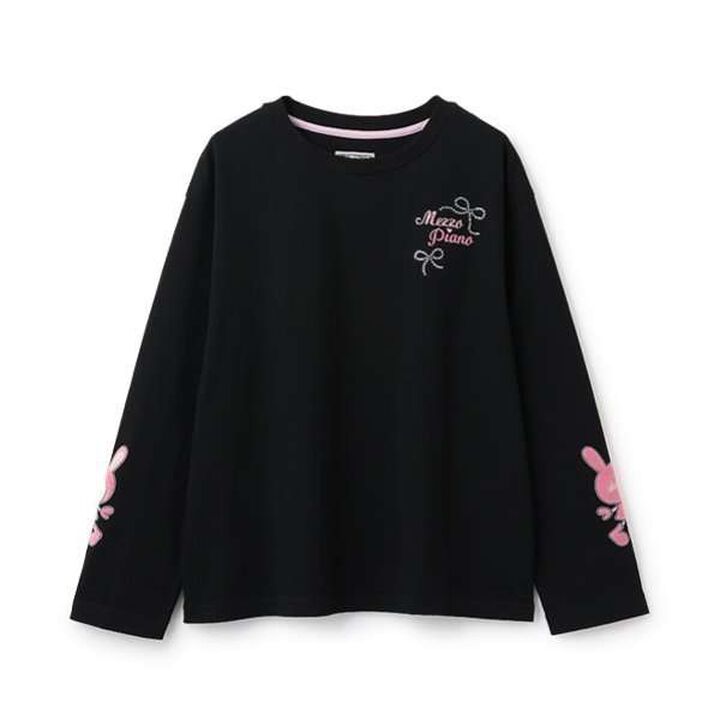 Berie-chan Sleeve Applique T-Shirt,White, medium image number 3