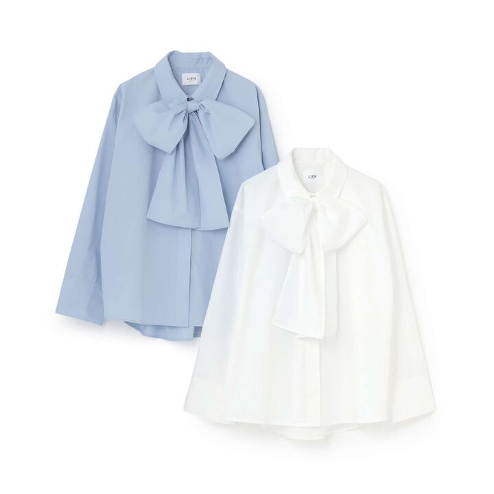 [Formal] Blouse with Tie,Blue, medium image number 15