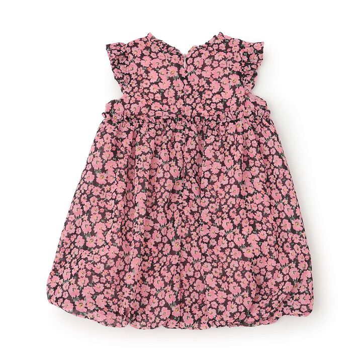 Petite Floral Balloon One-Piece Dress,Pink, medium image number 1