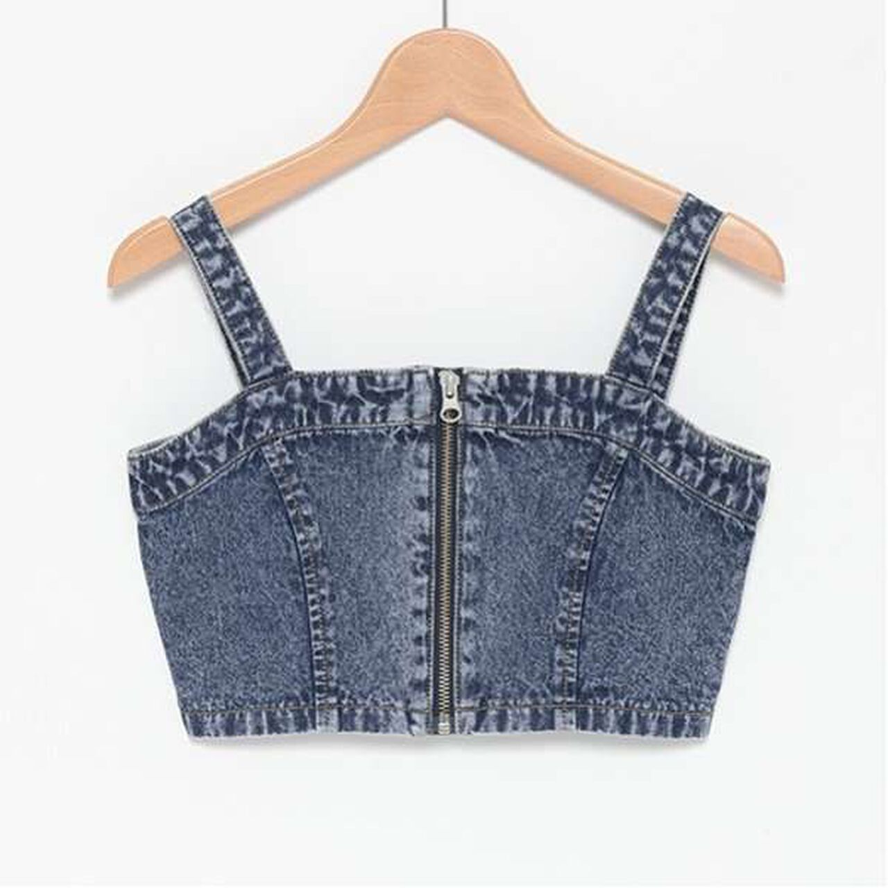 [LTXC] Denim Bustier Outfit Set,Blue, large image number 13