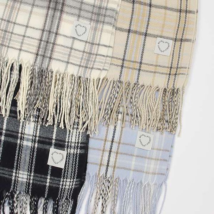 Checkered Scarf,Light gray, medium image number 4